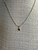 Vintage Gold Plated Amethyst Berry Leaf Petite Cute Dainty Necklace 17.5”