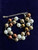 Vintage Sterling 10mm Bronze/White/Gold/Copper Glass Pearl Tin Cup Necklace 19”