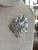 Vintage Weiss 1950’s Silver Baby Blue Gemstone Leaf Brooch Pin 2.5”