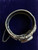 Whiting & Davis Victorian Revival Silver Amethyst Paste Hinged Bangle Bracelet 7