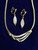 Vintage 70’s Trifari Disco GP Cream Blush Enamel Swirl Necklace & Earrings Set