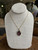 Antique Deco  Amethyst Paste Bead Pendant Gold Plated Necklace 18”