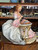 Vintage Italian Majolica Figural C Mollica Signed Rococo Lady Deco Huge Figurine
