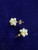 Vintage 14k Yellow Gold Pearl Cluster Puff Cloud Post Back Earrings