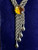 Vintage GP Marino Orange Topaz Crystal Faux Slide Double Strand Chain Necklace