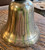 Antique Brass School Hand Bell Tall Loud Church Dinner Bell 8” Wooden Handle