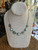 Antique Sterling & SP Czech Faux Turquoise Glass Necklace/Bracelet Jewelry Set