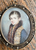 Antique Miniature Portrait Painting Georgian Romantic Byronic German Boy Framed