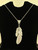 Vintage Sterling Navajo Sam Kee Native American Feather Pendant Necklace 22"