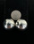 Vintage Sterling Silver Taxco Mexico TM-210 Circle Dome Clip-On Earrings