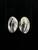 Vintage Sterling Taxco Mexico Abstract Ribbed Puffy Modernist Clip-On Earrings