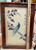 Vintage Peacock Art Shell Mosaic Shadow Box Framed Signed Republic of China Taiwan