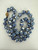 Vintage Chinese Export Blue White Ming Dynasty Porcelain Bead Necklace 25”
