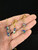 Vintage Chinese Gold Plated Tin Cup Cloisonne Bead Necklace Earring Set