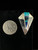 Vintage Sterling Ray Tracey Knifewing Navajo Lapis Turquoise Inlay Earrings 1.5”