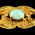 Antique Victorian 14K Gold Etruscan Blue Green Fire AU Opal Seed Pearls Pin 1.5"