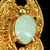 Antique Victorian 14K Gold Etruscan Blue Green Fire AU Opal Seed Pearls Pin 1.5"