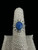 Vintage Art Deco Revival Sterling Silver Lapis Lazuli Marcasite Ring Sz 6