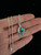Vintage Sterling Silver Navajo Turquoise Carved Leaf Pendant Necklace 16”