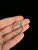 Antique Deco  Sterling Silver Asscher Cut Milgrain Cubic Zirconia Ring Sz 10