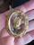 Vintage Juliana D&E Classical Maiden Intaglio Gold Crystal Glass Pin Pendant