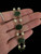 Vintage 12k Gold Filled Double Strand Jade & Pearl Chain Link Bracelet 7.25”