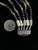 Vintage Sterling Silver Bali 5 Strand MOP Citrine Amethyst Gemstone Bead Bracelet 7”