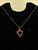 Vintage 10k Gold Garnet Heart Pendant Necklace 18”