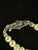 Antique Art Deco 14k White Gold Diamond Glass Graduated Pearl Bead Necklace 24”