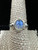 Vintage Sterling Mid Century Cabochon Cut Moonstone Solitaire Ring Sz 9