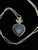 Vintage Sterling Moonstone Goddess Pendant Necklace 18”