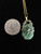 Vintage 14k Gold Chinese Carved Plum Blossom  Natural Jade Necklace 18”