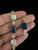 Vintage 14k Gold Filled Lapis Malachite MOP Crystal Beaded Necklace/Earrings Set