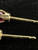 Vintage 14k Gold Diamond Ruby Snowflake Two-Piece Earrings