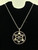 Vintage Sterling Silver Star Chakra Stone Pendant Necklace 25”