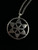 Vintage Sterling Silver Star Chakra Stone Pendant Necklace 25”