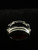 Vintage IC Handwrought Sterling Oval Garnet Clear Spinel Ribbed Band Ring Sz 7