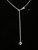 Vintage Sterling Sparkling Margarita Heart Adjust Slide Lariat Necklace 25”