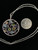Vintage Sterling Bali Multi Color Gemstone Pendant Necklace 18”