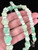 Vintage Sterling Jay King Green Chrysoprase Beaded Adjust Necklace 21”