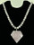 Vintage Sterling Jay King Rose Quartz Beaded Diamond Pendant Necklace 21.5”