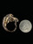 Vintage NOS Estate Sterling Gold Diamond Eye Big Horse Head Equestrian Ring 6.75