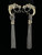 Vintage Estate Sterling Gold Heavy Large Horse Head Chain Dangle Earrings 4.25”