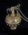 Vintage Sterling Danecraft Ornate Genie Urn Middle Easter  Pendant Necklace 18"