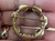 Vintage 12K GF Gold Filled Scarab Circle Pin  1.25 " Tiger's Eye Agate Carnelian