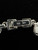 Vintage Sterling Silver Amethyst Marcasite Heart Link Tennis Bracelet 7.5”