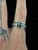 Vintage Sterling Wide Band “Love Waits” .01 Ct Diamond Enamel Ring Sz 9.5