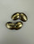 Antique Victorian 14k Gold Engraved Initials Swag Border Cufflinks .75”