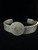 Vintage Sterling Silver Mexico Hammered Textured Large Cuff Bracelet 8"