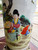 Antique Chinese Republic Porcelain Vase Lamp Hand Painted Women & Children Works